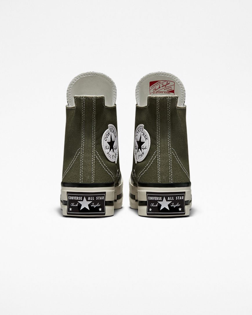 Women's Converse Chuck 70 Plus High Top Shoes Olive / Black | AU 5C038X